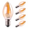 C7 LED Bulb, 0.5W Light Candle Bulbs, Amber Glow 5w
