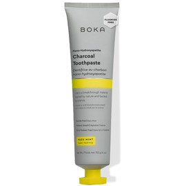 Boka Fluoride Free Toothpaste, Nano Hydroxyapatite Toothpaste, Appropriate for Sensitive Teeth - for Adult, Kids Oral Care - Charcoal Yuzu Mint Flavor, 4 Fl Oz 1Pk US Manufactured