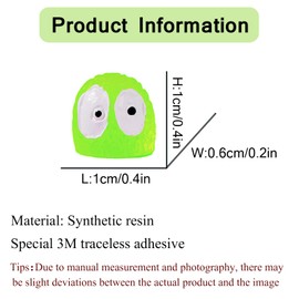 30 Pcs Car Sticker,Cute Mini Anime Car Accessories for Rear View Mirror,Funny Car Decors Dashboard Interior Gifts-Green