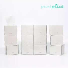 Pure Peace 퓨어피스 먼지없는 천연펄프 미니각티슈 230매 12개입 미용티슈 비염티슈 갑티슈 Pure Peace Dust-Free Natural Pulp Mini Tissue 230 Sheets 12 Packs Beauty Tissue Rhinitis Tissue