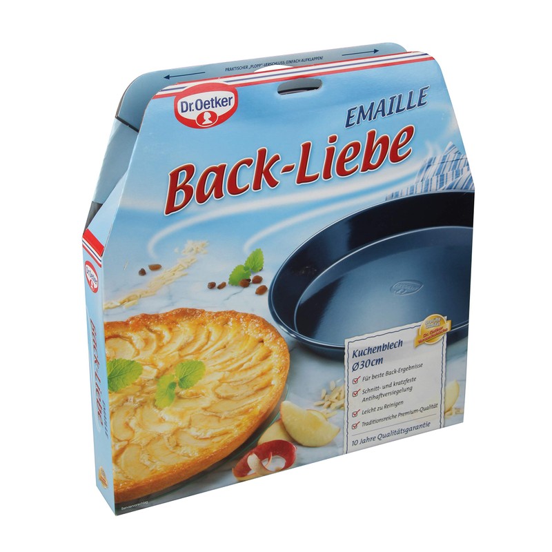 Dr. Oetker 2361 Enamel Pie Plate, 12-Inch