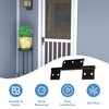 3Pack Black Screen Door Hinges, Aluminum Matte Black Residential Storm