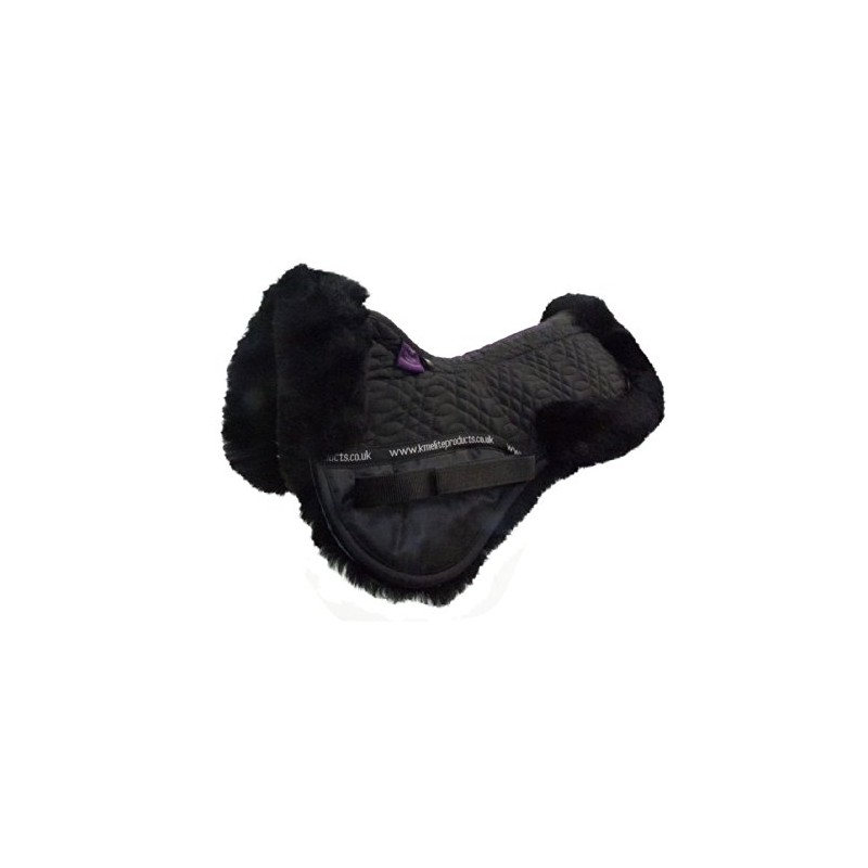 KM Elite High Wither Half Pad - Spine Free (Black/Black,
