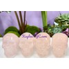 Wholesale Lot 4 PCs Natural Rose Quartz Crystal Skull Healing