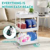 ZOES HOMEWARE 3 Tier Rolling Cart, Metal Utility Cart with