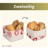 slowroom Half Linen Bread Basket - Double-Sided Bread Basket -