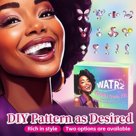 WATRZ Teeth Gems DIY kit Sparkling Crystal Jewelry with Secure Glue& Light, Perfect G belly ift for Girls,Trendy Oral Bling grillz Fashion vampire body jewelry grill dental accessory - size: 280-picies