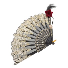 Operitacx Faltfächer Im Palaststil Lüfter Ohne Flügel Tragbarer USB Tischventilator USB-lüfter Kleiner Rave-Fan Handfächer Für Damen Faltbar Tasche Faltbare Ventilatoren Plastik