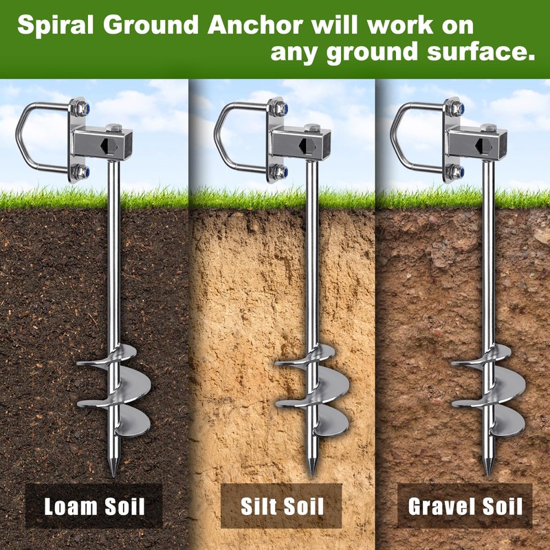 Insaga Multi-Purpose Ground Anchors Screw in, Fully Welded Shed Anchor