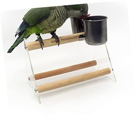 Comedero para Pájaros Y Loros de Acero Inoxidable Cuenco para Agua Diseño con Clip para Una Limpieza Fácil
