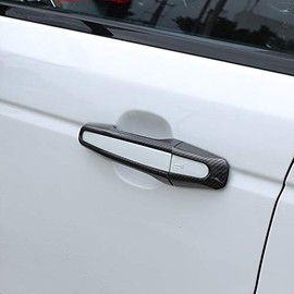 ZiWen Sport Carbon Fiber Style Door Handle Cover Protector Trim for Land Rover Range Rover Sport Discovery Jaguar XE XF F-Pace (Carbon Fiber)