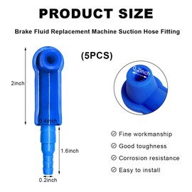 Wevdn 5 PCS Exchange Tool Connector Brake Bleeding Kit, Auto Brake Oil Bleeder Pump Exchange Adapter Replacement, Brake Fluid Bleeder Professional Pumping Pipe Connector for Vehicle