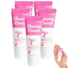 fafortune Womens Shaving Cream Bulk Travel,1fl oz/30ml Shave Gel for Women,Care Dry Skin Womens Shave Gel for Travel Guests(Jasmine,Pack of 5)