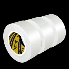 MILEQEE 3Pack Window Weather Stripping Door Seal Tape White, 1in x 66FT, Automotive Weatherstrip Adhesive Seal Strip for Car Auto Trunk, Weatherproof Gap Sealing Sealer Draft Blocker, Easy Removal