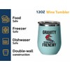Snowboarding Teal Edition Wine Tumbler 12oz - Gravity - Ski