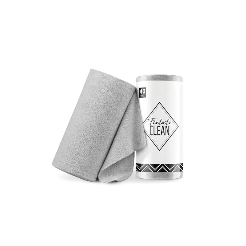 Fantasticlean Fantasticlean 40 Pack Microfiber Cleaning Cloth Multi-Cloth Roll Removable