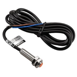 Heschen M8 Inductive Proximity Sensor Switch PR08-1.5DC Cylindrical Type Detector 1.5mm DC12-24V 2-Wire NC(Normally Closed) CE