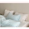 Pure Cotton Pillow Cases With Bow Sham White Pinch Pleated