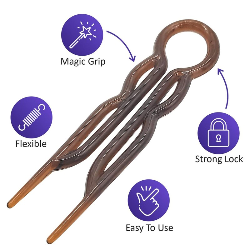10 x Magic Grip Hair Pins