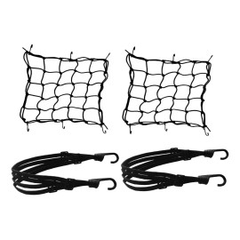 Redes Malla Moto Sujetar Casco Portabulto Cuerda Gancho 4pcs