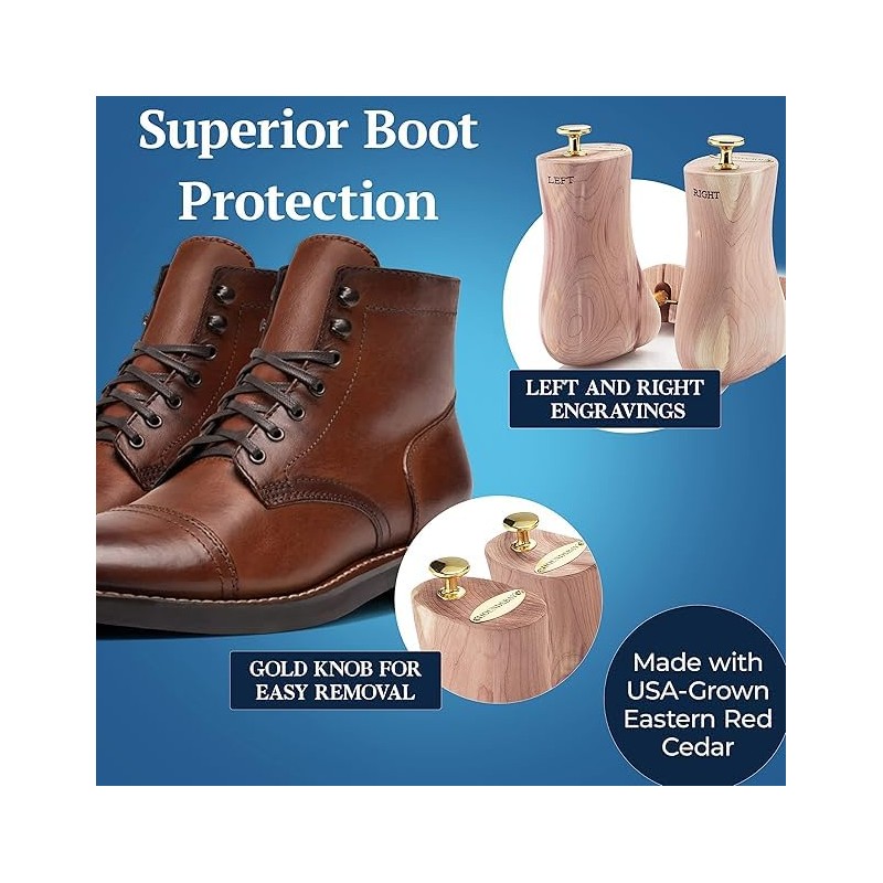 HOUNDSBAY Boot Trees, Cedar Boot Tree for Men, Shoe Tree