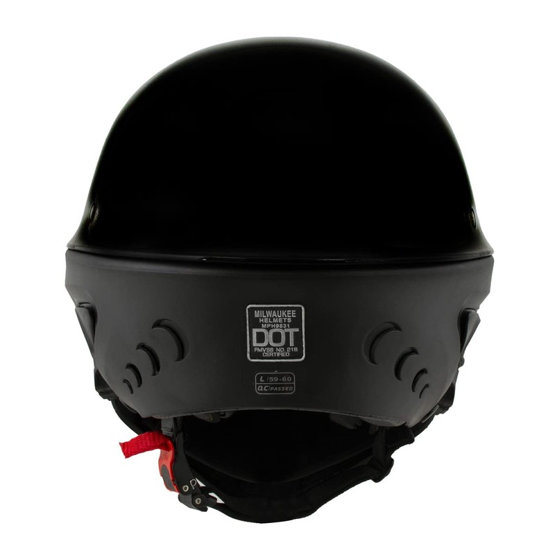 Milwaukee Helmets MPH9831DOT Rascal 3/4 Open Face Gloss Black 2