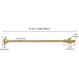 khtumeware 100%-Solid Brass 1 Pack Brass Hand Book Mark - Stylish for Book Spines, Bed Reading & Home Decoration