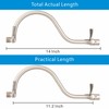 Voolan All Metal Shower Head Extension Arm, 14 Inch Curved