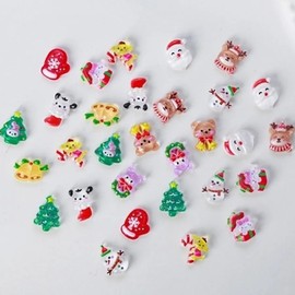 (Product Selection Christmas Parts Set - 02) 20 Christmas Nail Parts, 30 Pieces Character Christmas Nails / (상품선택 크리스마스파츠세트 - 02)크리스마스 네일파츠 20개30개입 케릭터 크리스마스네일