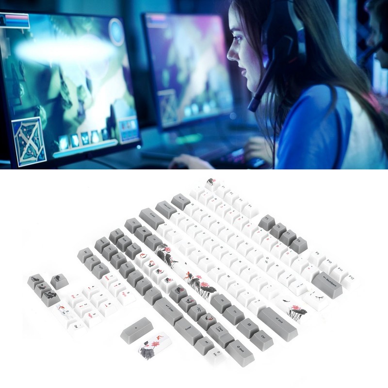 PBT Keycaps 118 Key English Style With Animal Pattern Elements