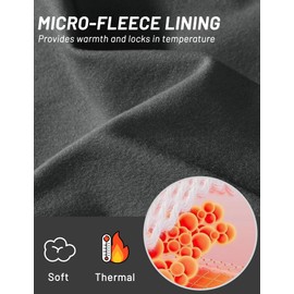 MIER 1/4 Zip Pullover Mens Dry Fit Fleece Lined Long Sleeve Golf Shirts for Running Athletic Workout Gym, Dark Grey, L