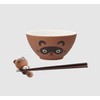 Skater CHO3-A Ceramic Chopsticks Rest Raccoon