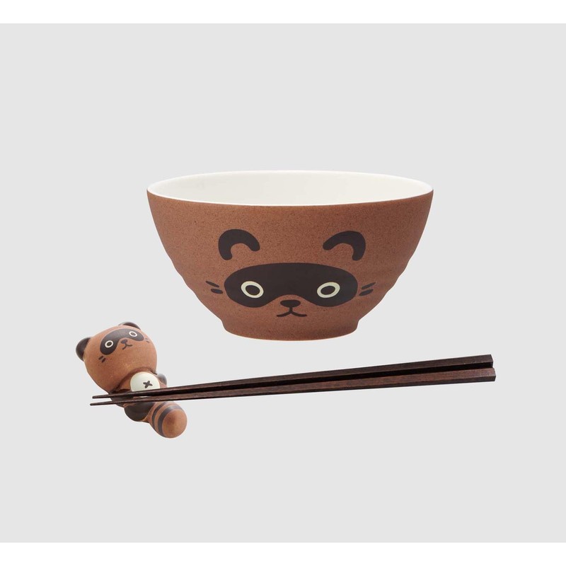Skater CHO3-A Ceramic Chopsticks Rest Raccoon