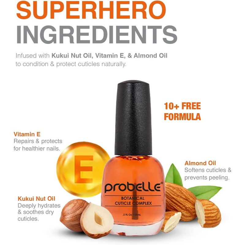 Probelle Aceite de Nuez de Kukui para Cutículas - Hidratación