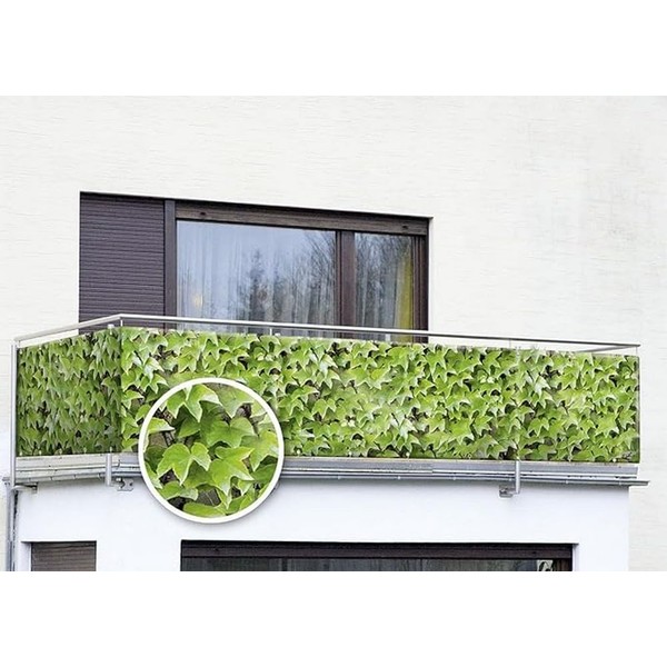Maximex Frangivista Wild Wein, 5 m, per balcone e terrazza, in polietilene, 85 x 500 cm, multicolore