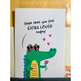 Decorably Thinking of You Encouragement Card Hope You Feel Extra Loved Alligator!