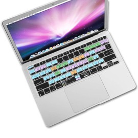 XSKN Shortcuts and Language Series Silicone Keyboard Cover Skin Compatible with 2020 Released New MacBook Air 13.3 inch A2179 A2337 M1 Chip with Touch ID (US Version macOS) (K-352DU)