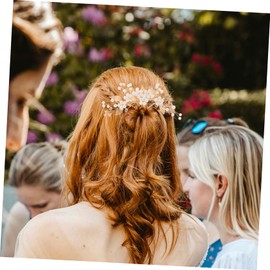 VICASKY 6pcs Pearl Hairpins for Brides Bridesmaids Elegant Leaf Hair Clips Shaped Rhinestone Wedding Hair Accessories for Women Durable for Bridal Hairstyles