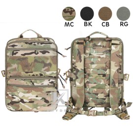 KRYDEX D3 Flatpack Tactical 23L Expandable Backpack MOLLE Travel Hiking Bag Pack - MC