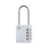Zarker XD40L 4-Digit Long Shackle Combination Padlock, Gray, 1-Pack