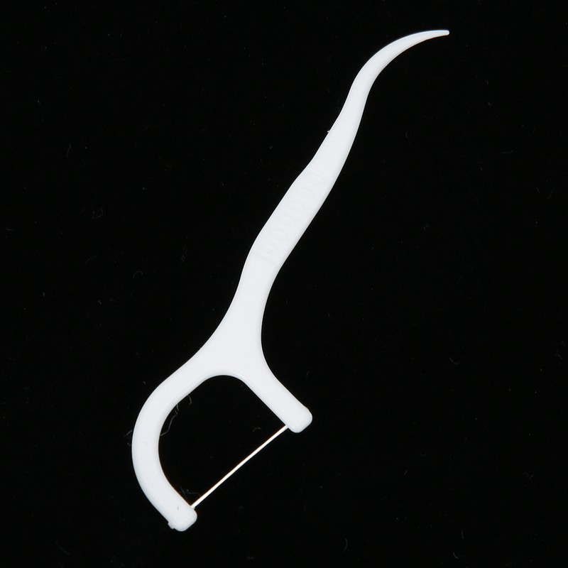 500pcs Disposable Dental Floss Stick Teeth Stain Removal Floss Oral