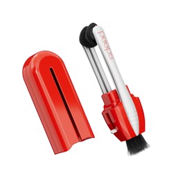 CarbonKlean Peeps Glasses Cleaner - for Eyeglasses, Reading Glasses, and More - Lens Cleaner with Carbon Microfiber Tech - Injected Red - 1 Count (Pack of 1)