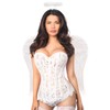 Top Drawer 3 PC Rhinestone Angel Corset Costume (2X)