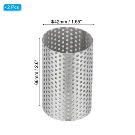 PATIKIL 2 Pcs 42mm OD Strainer Mesh, 66mm H 80 Mesh Screen Y Shaped Strainer Filter Valve Mesh Screen 304 Stainless Steel Double Layer Strainer Mesh for Debris Pump Water Oil Separation