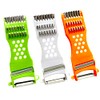 Aliotech 3PCS 5 in 1 handheld Plastic Multifunction Kitchen Peeler