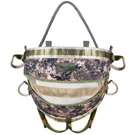 UIIHUNT Hunting Saddle, The Gen 2 Saddle Hunting, Ultra Comfortable Large Padded Seat, Lightweight Tree Saddle Accessories, Packable Tree Climbing Saddle, Includes Adjustable Bridge (Mountain Camo)