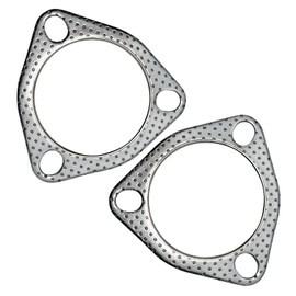 2.5 Inch Exhaust Gaskets Exhaust Gasket 3 Bolts 63.5mm Flange High Temperature Graphite with Fire Ring Replacement Pack of 2