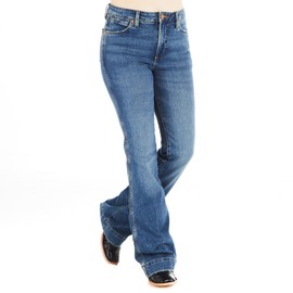 Wrangler Women's Retro High Rise Trouser Jean, Shelby, 26W x 34L