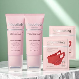 Bellasu Décolleté Neck Cream 2 Pieces + V Stretching Band Mask Premium Edition / 벨라수 데콜테 넥크림 2입 +V 스트레칭 밴드마스크 프리미엄에디션