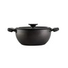 Tramontina Utsava 2.3-Quart Pre-Seasoned Cast Iron Kadai with Lid, Small